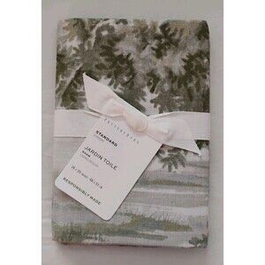 POTTERY BARN Jardin Toile Pillow Sham Standard Green NWT 26 X 20 In